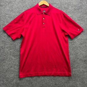 Nike Tiger Woods Golf Polo Shirt Men's Size M Red NikeFit Dry Performance Top